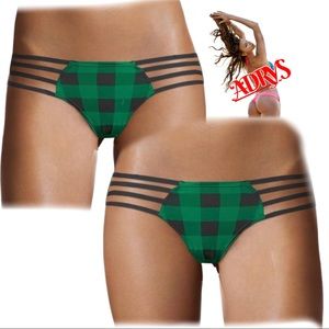 💕Sexy Women City Street Cheeky Panty Small Green
